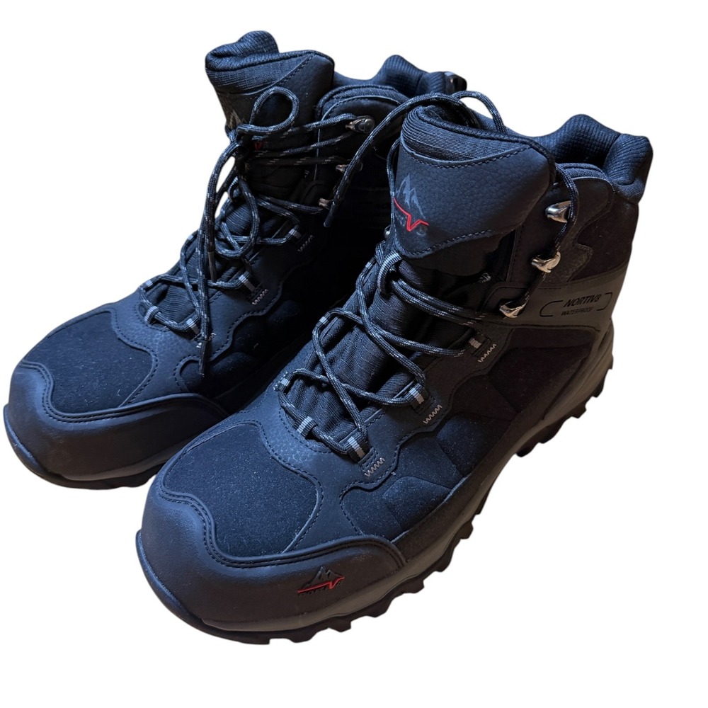NORTIV 8 Work Boots Men Size 13 Black New Waterproof Steel Toe JS19004M-STEEL